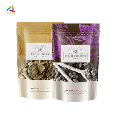 Plastic Resealable Package Custom Print Moisture Proof Scrub Packaging Coffee Bag With Logo Window